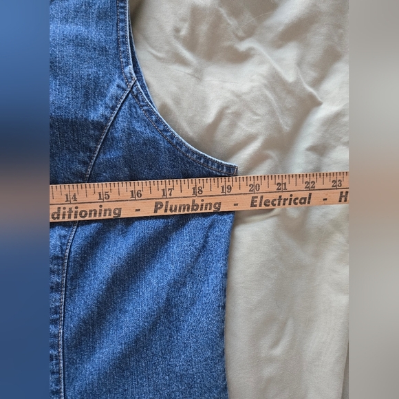 VTG St. Johns Bay Denim Button-Down Sleeveless  Dress - Picture 5 of 6